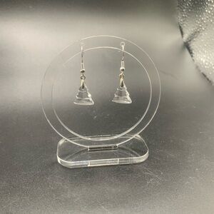 Hand Crafted Clear Geometric Earrings